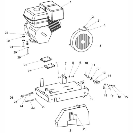 Main Assembly for Floor Saw
