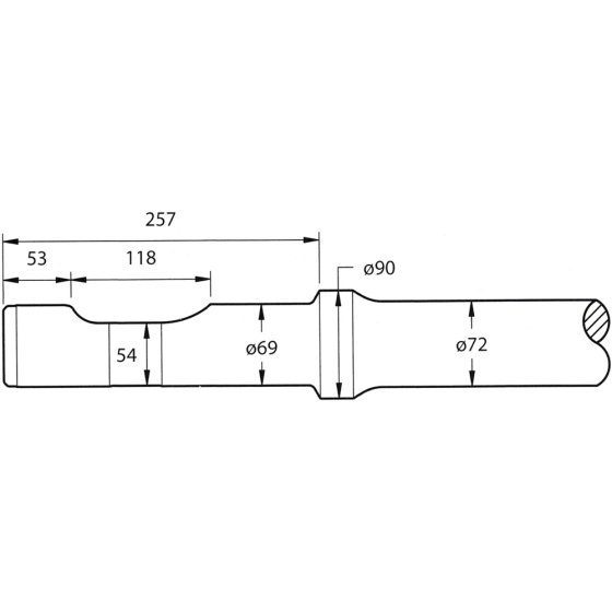 Chisel 620mm for Bobcat B980 Hydraulic Breaker Unit