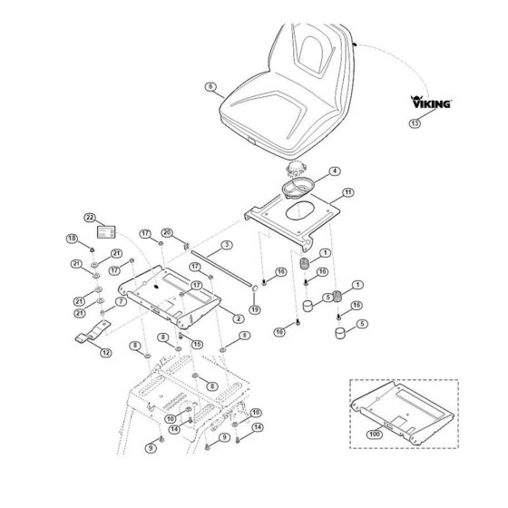 Seat for Stihl/Viking Mowers