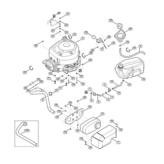 Engine and Tank for Mowers