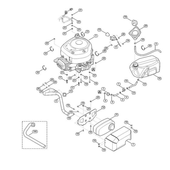 Engine and Tank for Stihl/Viking