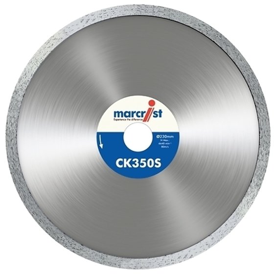 Smooth Rim Diamond Blade 180mm x 22.2mm for Tile Cutting by Marcrist - 1832.1180.25