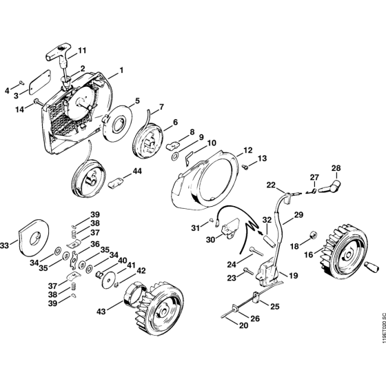 Rewind Starter & Ignition Assembly
