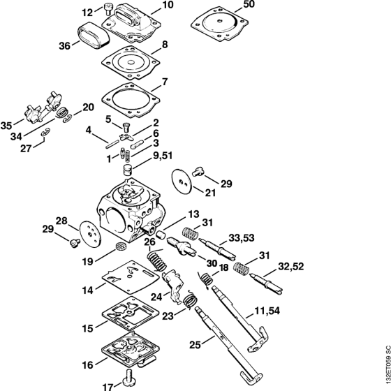 Carburetor C3M-S12 Assembly