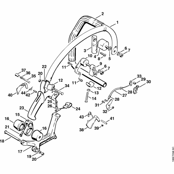 Handle AV for Stihl 070