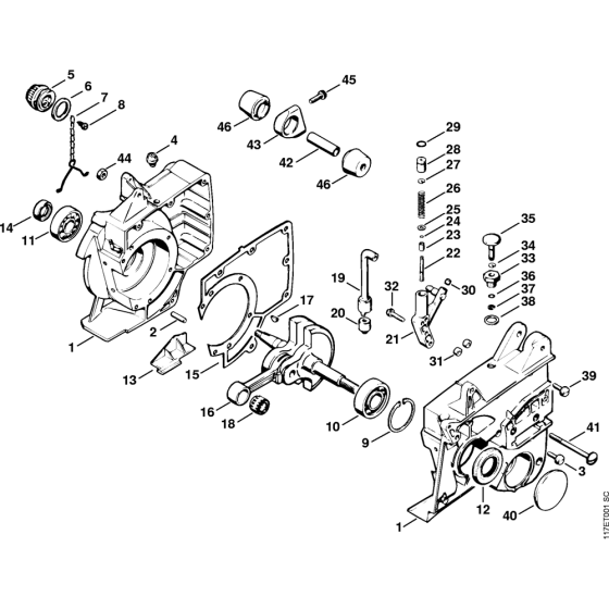 Crankcase, Crankshaft Assembly