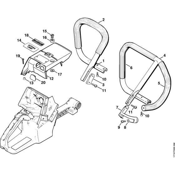 Handlebar & Shroud for Stihl 088