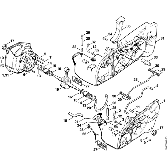 Crankcase Assembly for Stihl 090