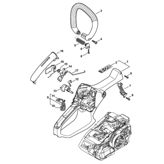 Handle Housing for Stihl MS 151
