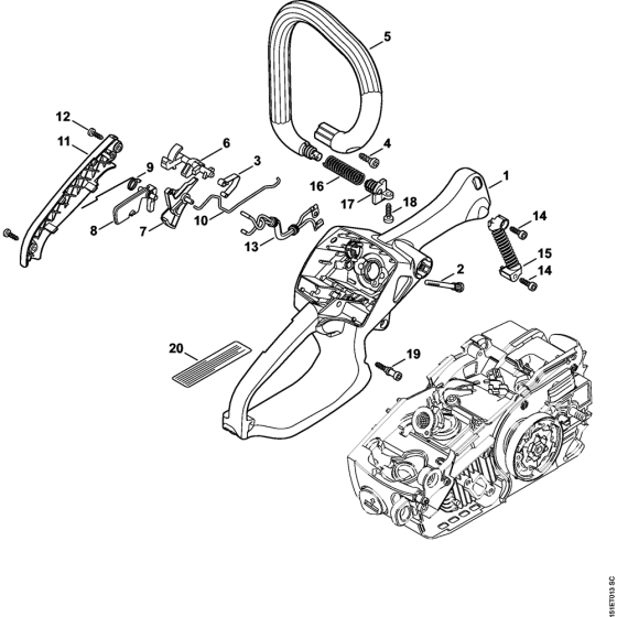 Handle Housing for Stihl MS192C