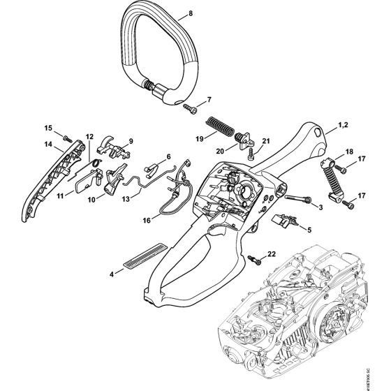 Handle Housing for Stihl MS193C