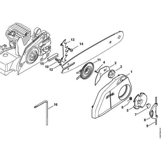 Chain Tensioner for Stihl MS210
