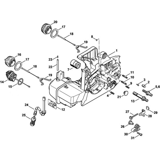 Motor Housing for Stihl Chainsaws
