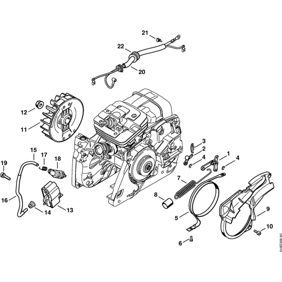 Chain Brake & Ignition Assembly
