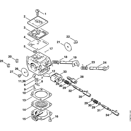 Carburetor C3A-S39 for Stihl MS360C
