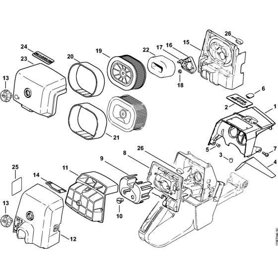 Shroud & Air Filter for MS440