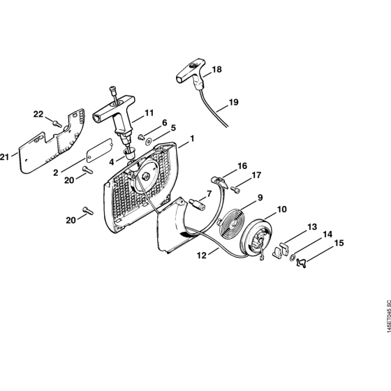 Rewind Starter for Stihl MS460
