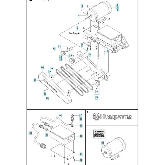 Motor, Pulley & Belts Assembly