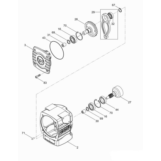 Crankcase Assembly for MS62