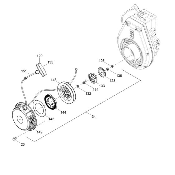 Recoil Starter for Wacker MS62