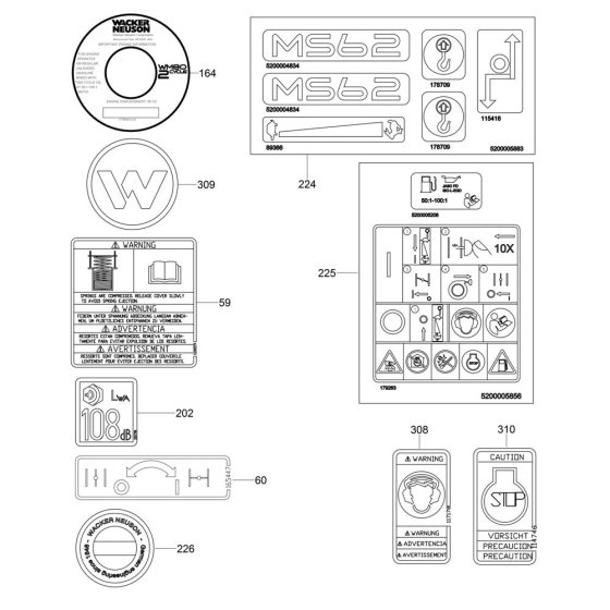 Decals for Wacker MS62