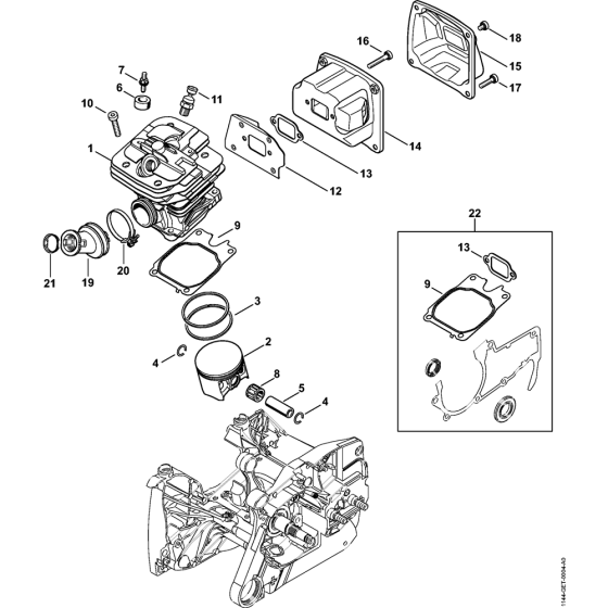 Cylinder & Muffler Assembly