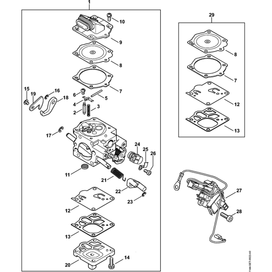 Carburetor WJ-140 for Stihl MS661