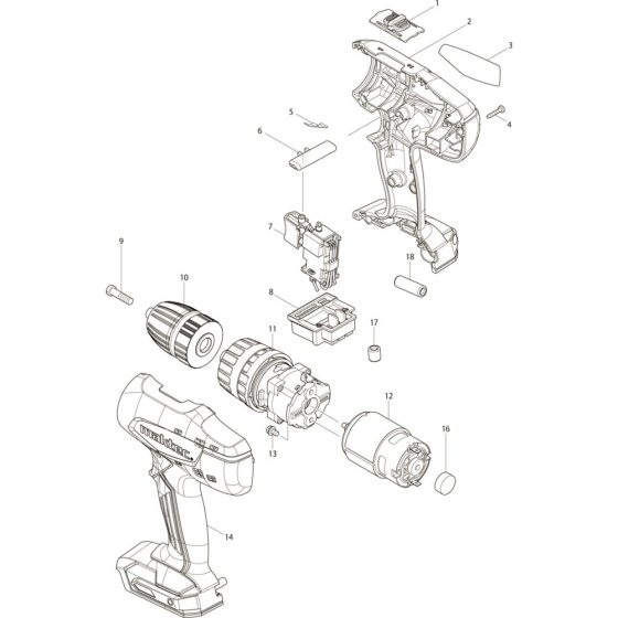 Makita MT081E Main Assembly