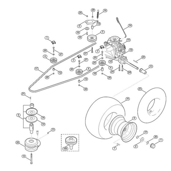 Gearbox & Clutch for Stihl/Viking