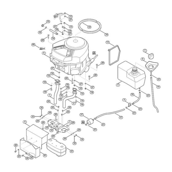 Engine and Tank for Mowers