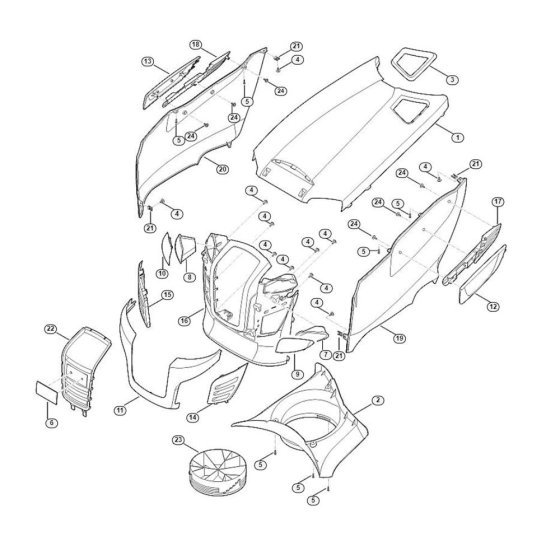 Engine Hood for Stihl/Viking MT 5097.1