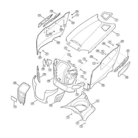 Engine Hood for Stihl/Viking Mowers