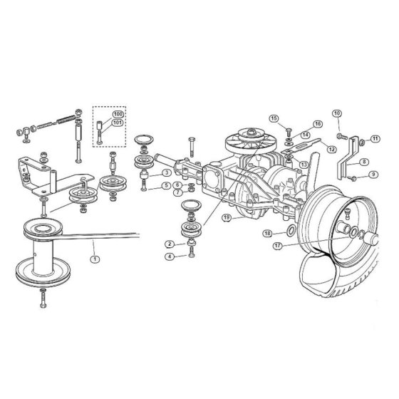 Gearbox-1 for Stihl/Viking MT 580