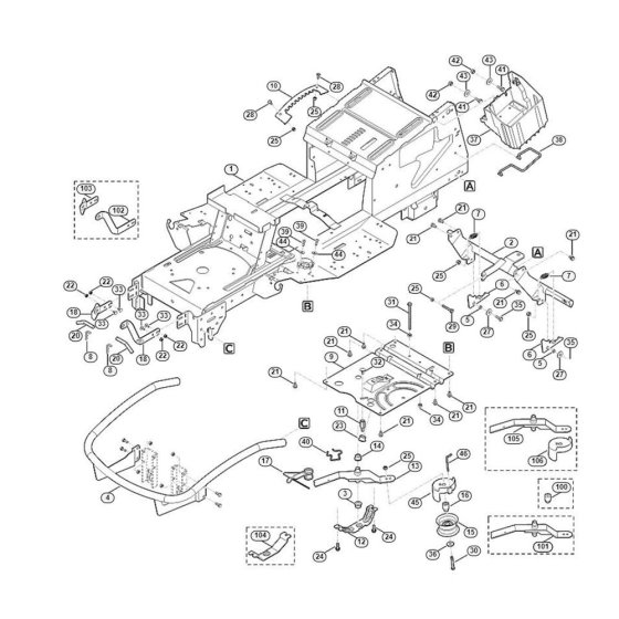 Frame for Stihl/Viking MT 6112.1 C