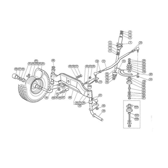 Steering for Stihl/Viking MT 780