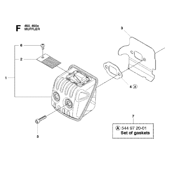 Muffler Assembly for Husqvarna 450