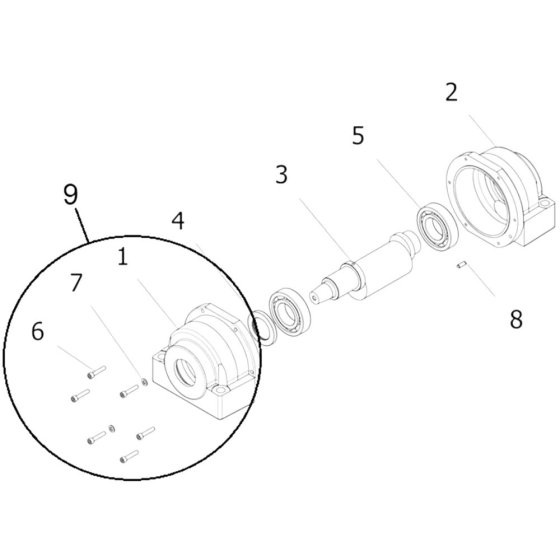 Exciter Assembly for Norton Clipper CFP14W-P Plate Compactor