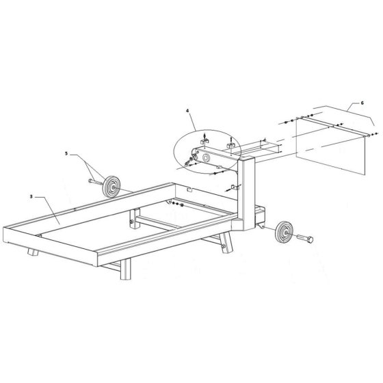 Upper Head Assembly for Norton Clipper CM352 Masonry Saw