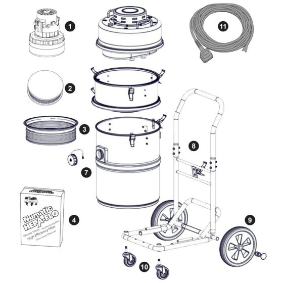 Numatic HAS750 Vacuum Assembly