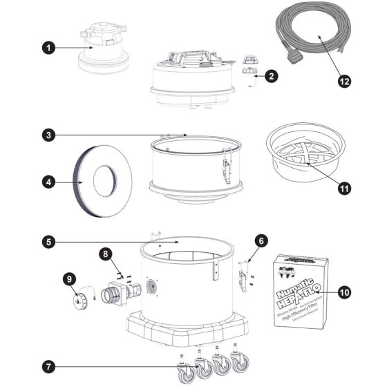 Numatic HZD570 Assembly