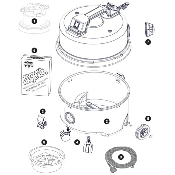 Numatic NQS250B Assembly