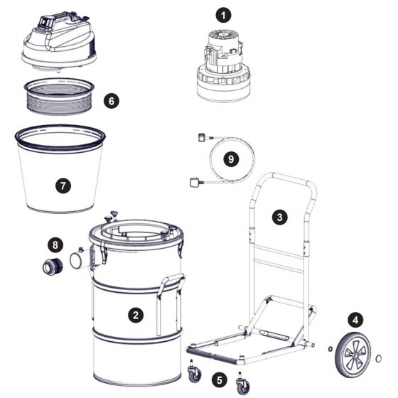 Assembly for Numatic NTD2003