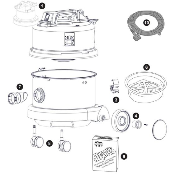 Assembly for Numatic NVQ240