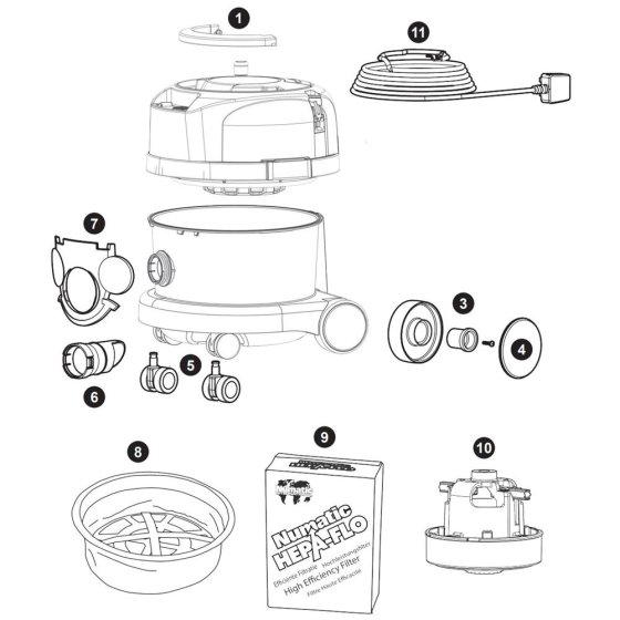 Numatic PPR240 Assembly
