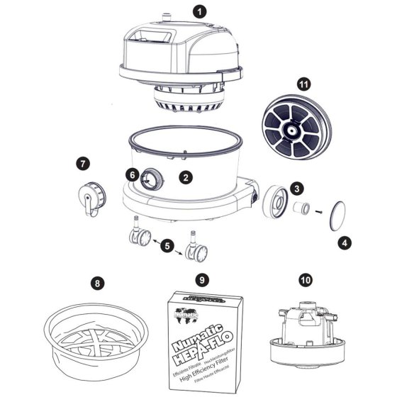 Numatic TRM240 Assembly