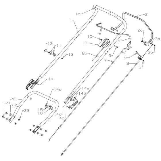 Handle Assembly for Morrison Mower