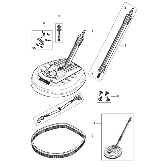 Patio Cleaner Assembly for Nilfisk