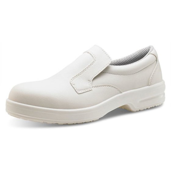 Micro-Fibre Slip On Shoe Texifibre Upper & Anti Bacterial Lining Wh size 04