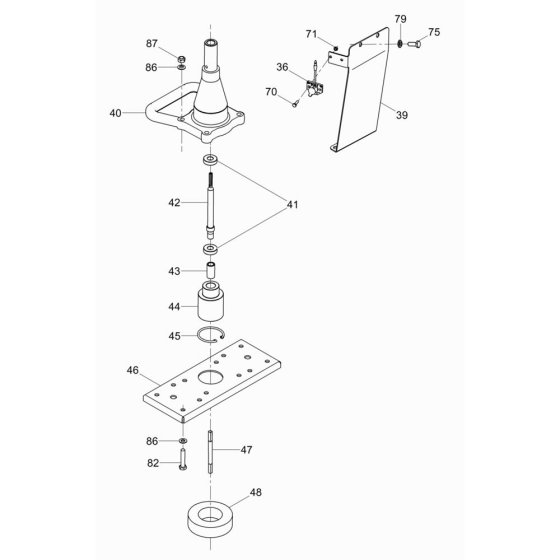 Drive Assembly for Wacker P35A Screed