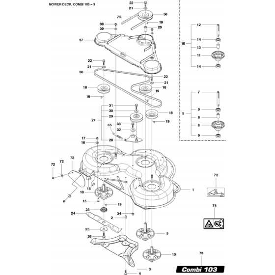 41" Cutting Deck Assembly